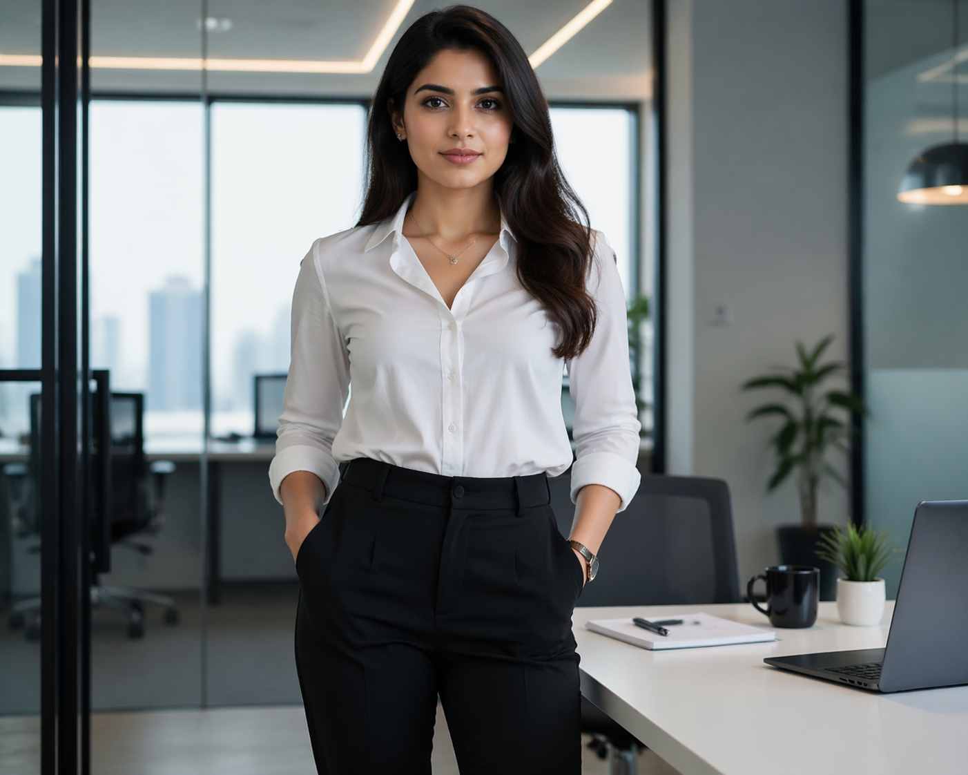 Formal Shirt and Trousers for Women - 2 Hour Delivery Mumbai