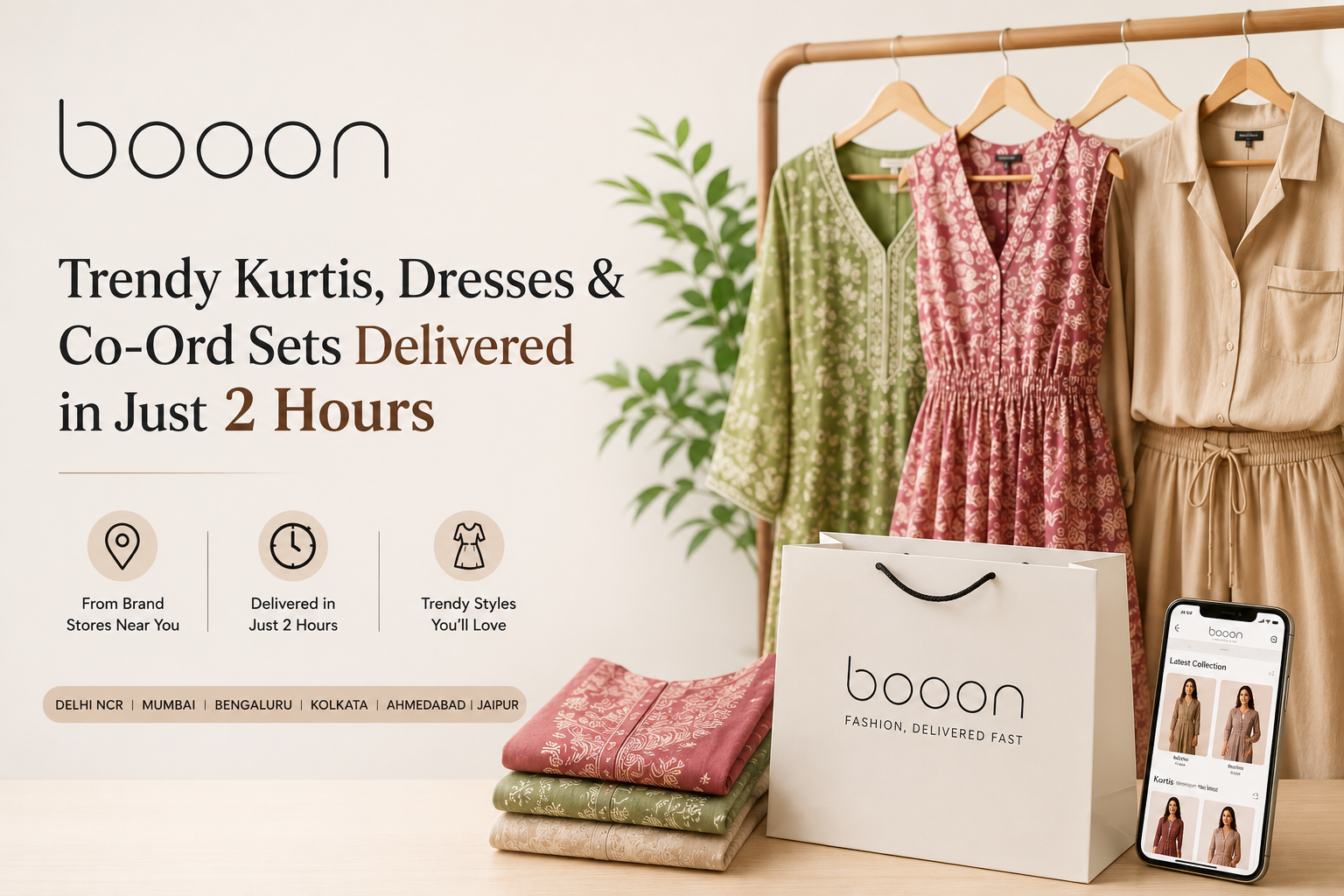 How Booon Delivers Trendy Kurtis Dresses and Co-Ord Sets in Just 2 Hours